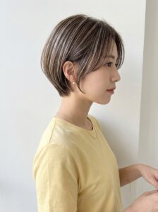ショートカット/顔まわりカット/ハイライト/髪質改善/白髪ぼかし