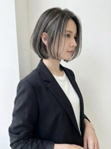 ショートカット/顔まわりカット/ハイライト/髪質改善/白髪ぼかし