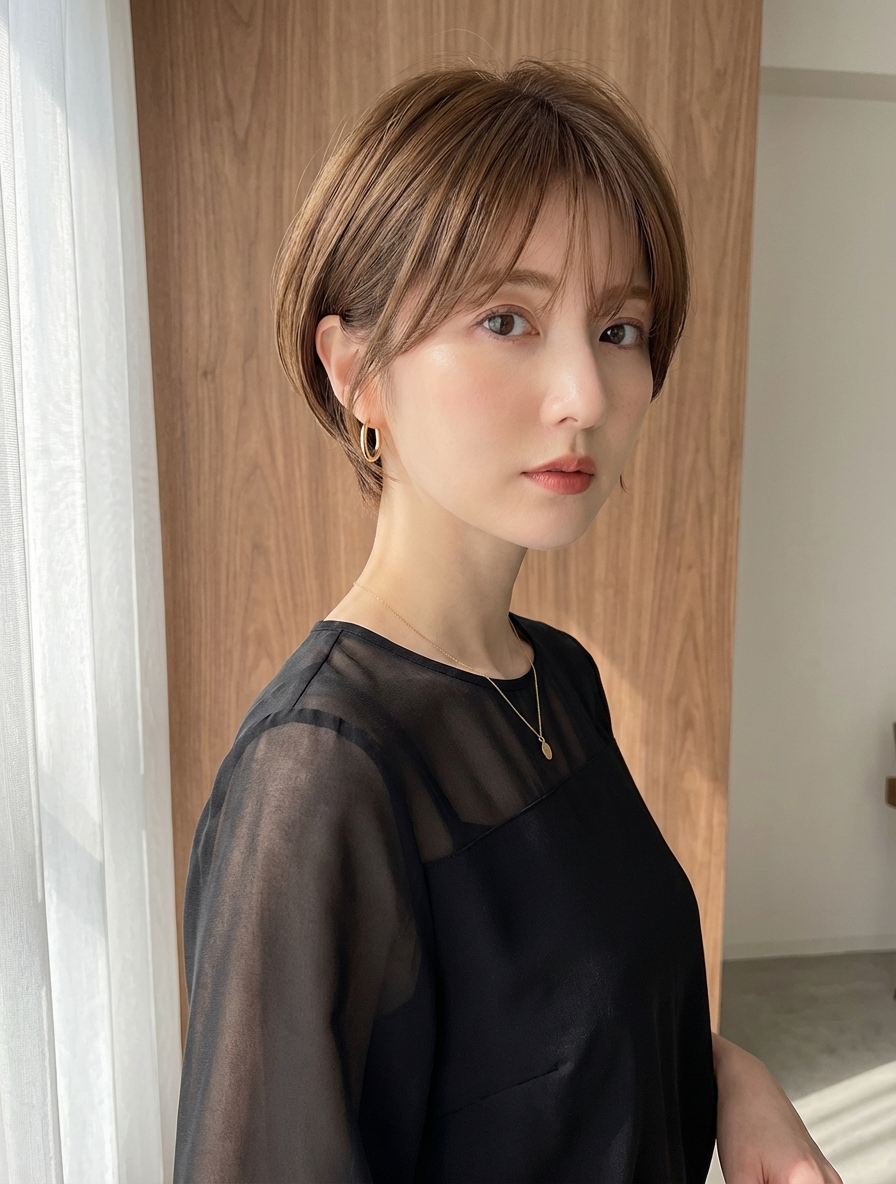 ショートカット/顔まわりカット/ハイライト/髪質改善/白髪ぼかし